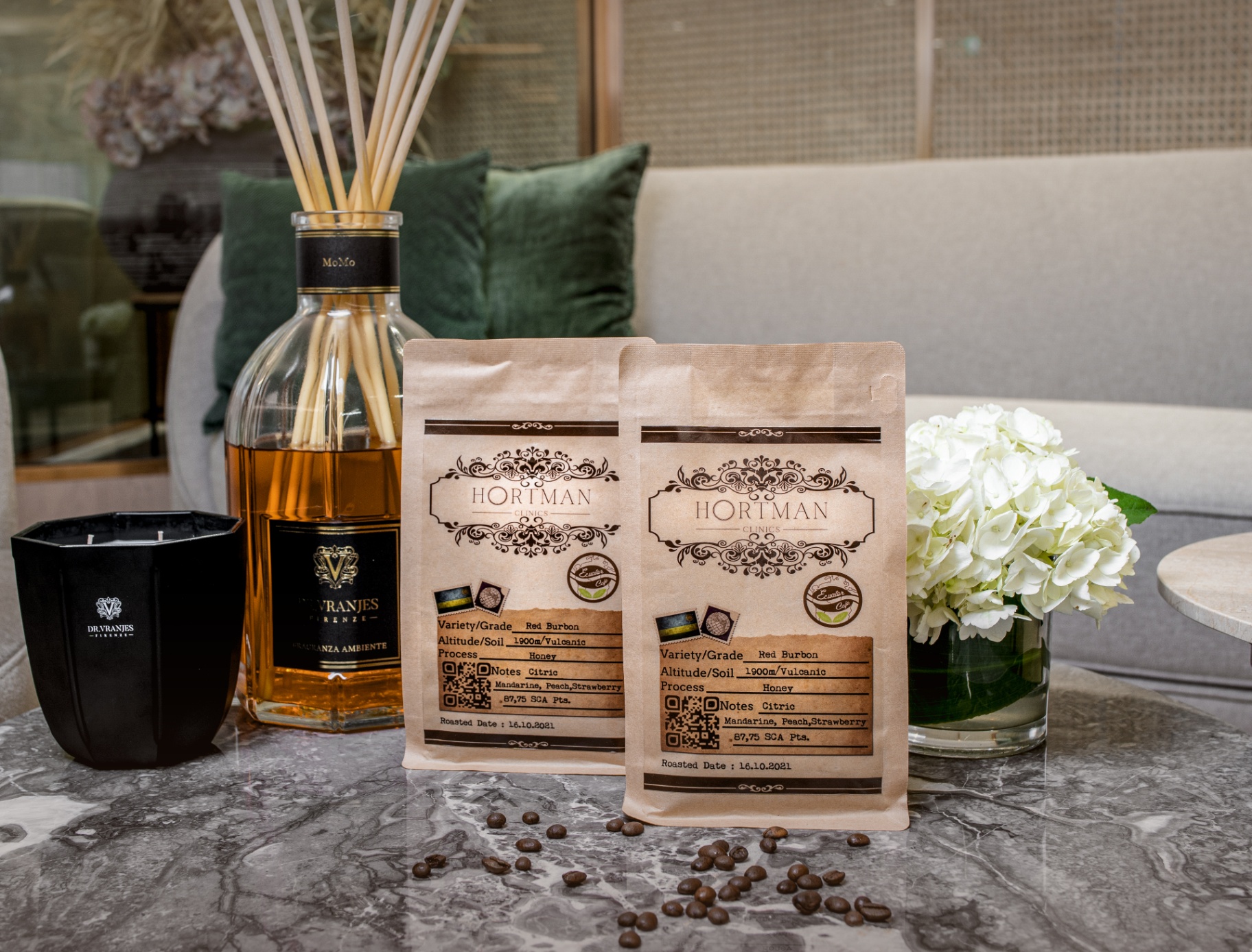 Hortman coffee and fragrance still life